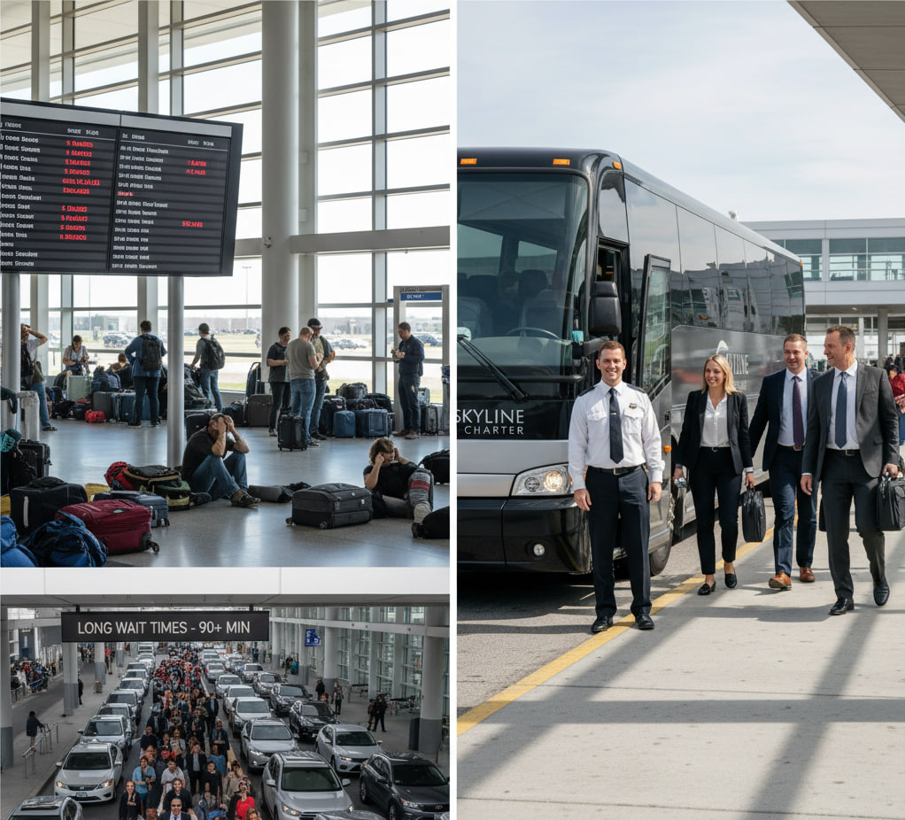 Airport to City Center: Complete Transportation Guide – When Flight Delays Turn Charter Buses Into Your Best Option